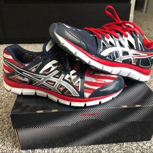 Asics gel blur 33 usa Olympic flag rare sz 9.5